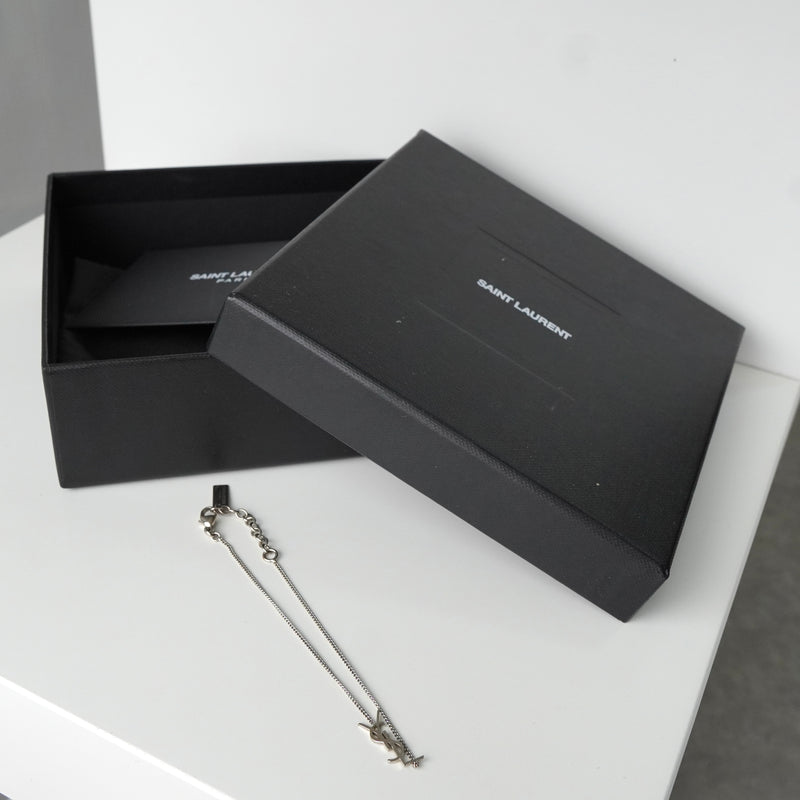 サンローラン YSLロゴ シルバー ブレスレット 箱付き