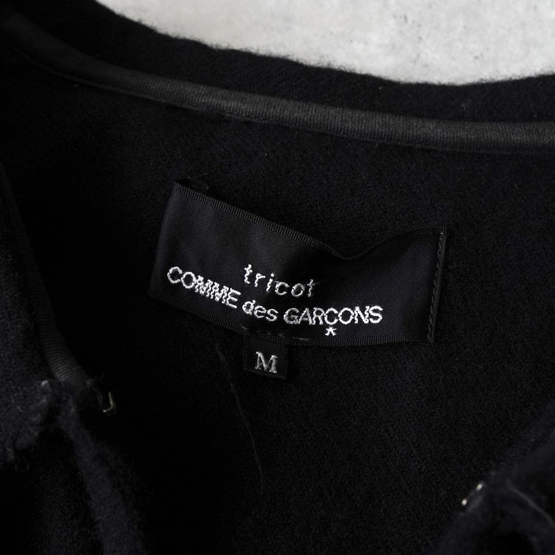 トリコ コムデギャルソン 2003年製 薔薇 装飾 カットオフ ウール ベスト レディース ブラック
