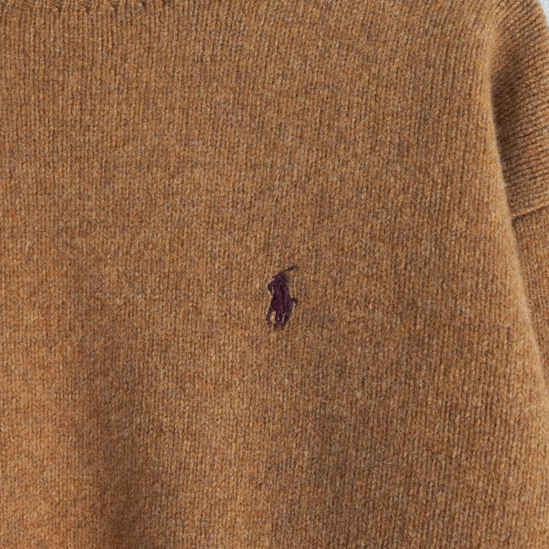 ポロ ラルフローレン スモールポニーロゴ ニット キャメル
