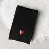 サンローラン ハート ウール マフラー ブラック