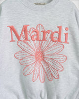 マルディ メクルディ フラワーロゴ 刺繍 スウェット グレー レディース