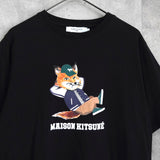 メゾン キツネ チラックスフォックス Tシャツ ブラック