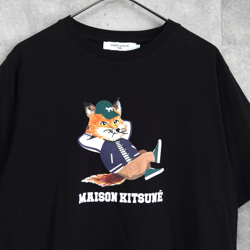 メゾン キツネ チラックスフォックス Tシャツ ブラック