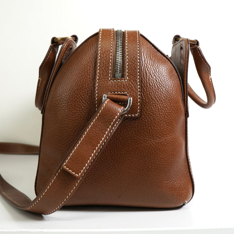 カルティエ マルチェロ レザー 2way ハンドバッグ ショルダーバッグ ブラウン