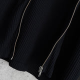 ステューシー Big Thermal Zip Shirt ワンポイントロゴ フルジップ サーマル ブラック メンズ