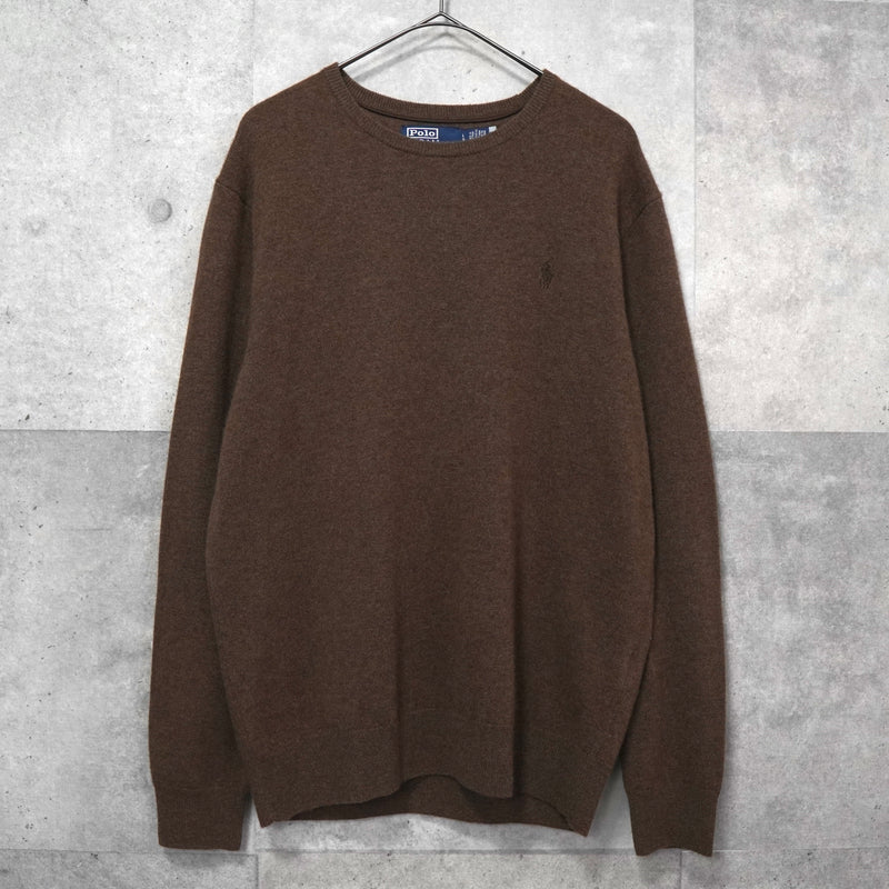 ポロ ラルフローレン スモールポニー ウール ニット ブラウン