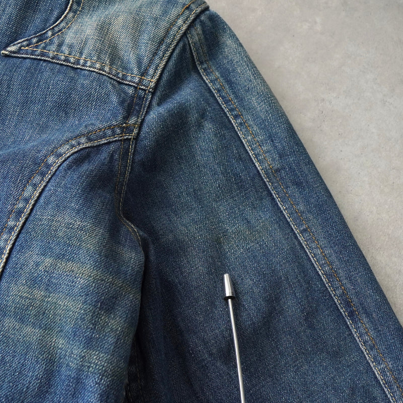 ディーゼル ボア デニムジャケット インディゴブルー