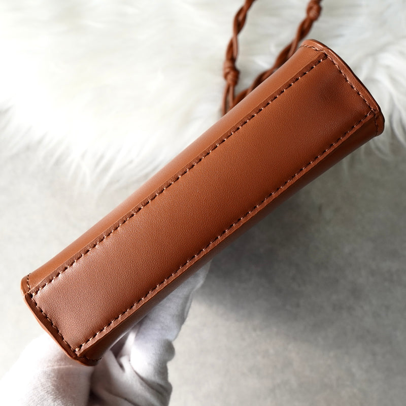 ジルサンダー タングル スモール レザー ショルダーバッグ ブラウン