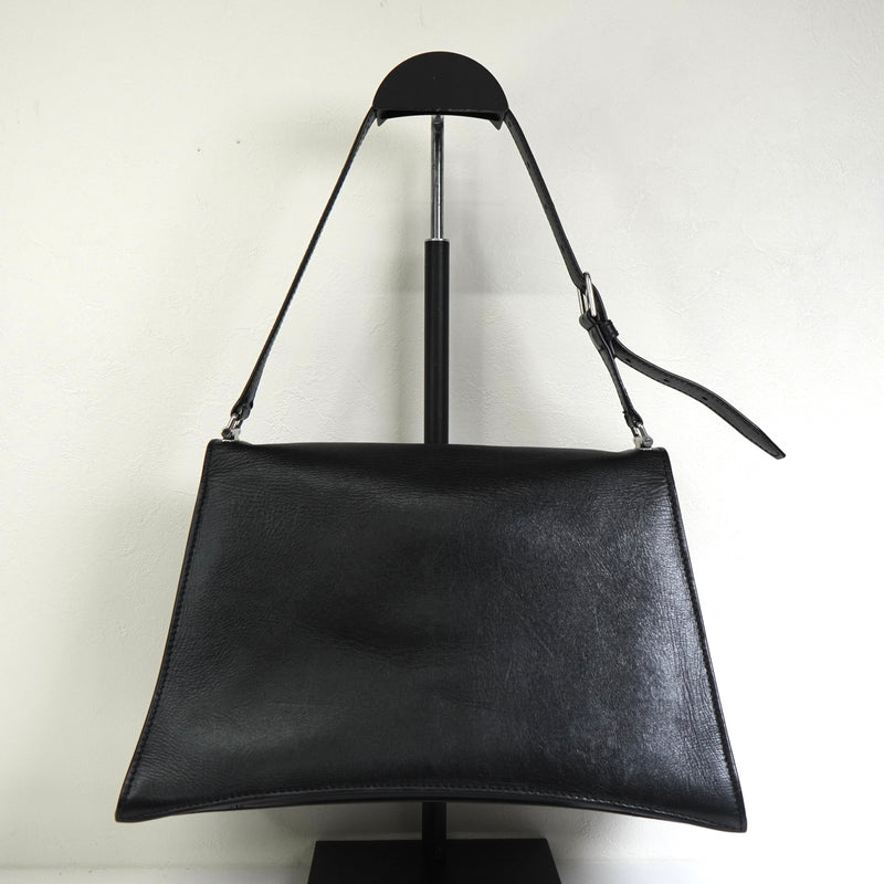 バレンシアガ クラッシュ レザー スリングバッグ ワンショルダーバッグ ブラック