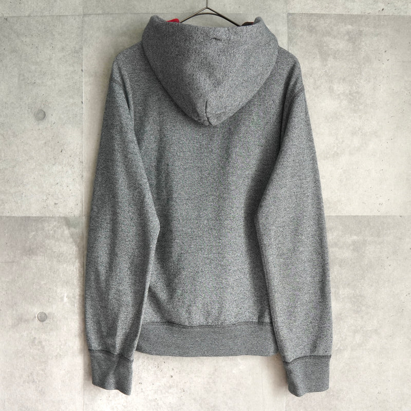 ポロ ラルフローレン スモールポニーロゴ チェック柄 フルジップ パーカー グレー