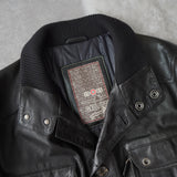 High-neck Leather Jacket