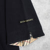 Burberry 徽标 Nova 格纹半拉链短袖 Polo 衫（黑色）