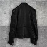 プラダ ダブル レザージャケット レディース ブラック