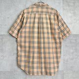 Burberry London Nova 米色格纹短袖衬衫