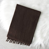 プラダ ロゴ カシミヤ マフラー ブラウン