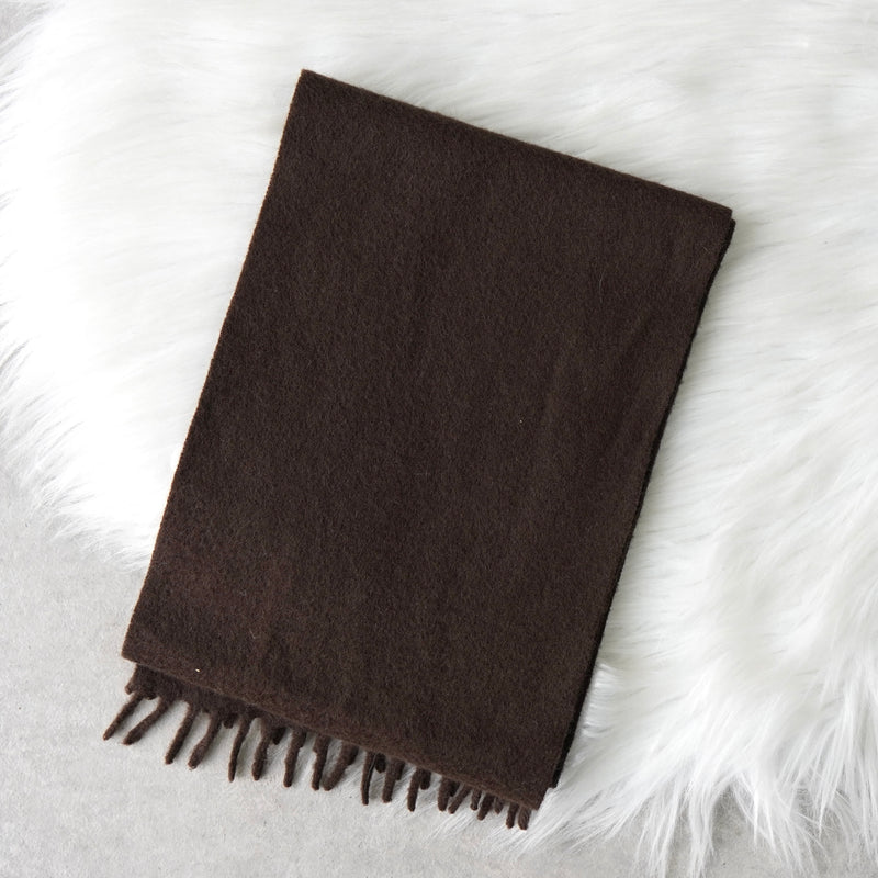 プラダ ロゴ カシミヤ マフラー ブラウン