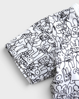 プレイ コム デ ギャルソン Tシャツ ホワイト ブラック S レディース