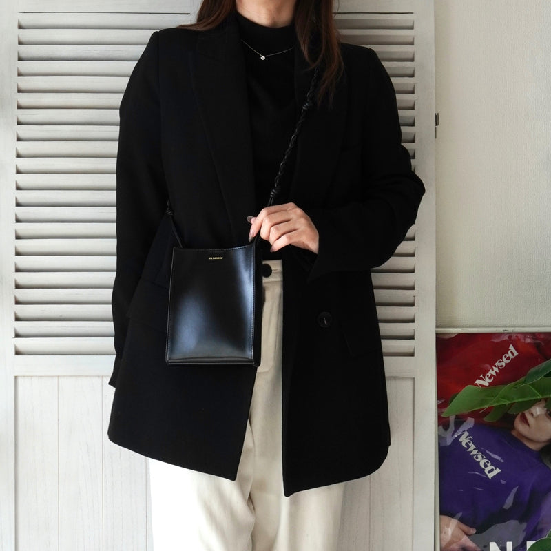 ジルサンダー タングル スモール レザー ショルダーバッグ ブラック