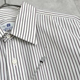 ジバンシィ ヴィンテージ 4Gロゴ 刺繍 ストライプ 長袖シャツ ホワイト - NEWSED