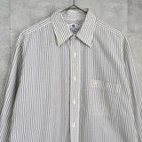 ジバンシィ ヴィンテージ 4Gロゴ 刺繍 ストライプ 長袖シャツ ホワイト - NEWSED