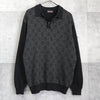 Givenchy 4G 徽标灰色针织 Polo 衫
