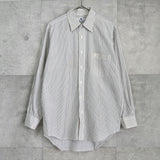 ジバンシィ ヴィンテージ 4Gロゴ 刺繍 ストライプ 長袖シャツ ホワイト - NEWSED