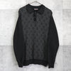 Givenchy 4G 徽标灰色针织 Polo 衫