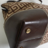 ジバンシィ 4Gロゴ キャンバス レザー ショルダーバッグ トートバッグ ブラウン - NEWSED