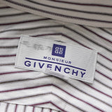 ジバンシィ ヴィンテージ 4Gロゴ 刺繍 ストライプ 長袖シャツ ホワイト - NEWSED