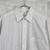 ジバンシィ ヴィンテージ 4Gロゴ 刺繍 ストライプ 長袖シャツ ホワイト