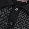 Givenchy 4G 徽标灰色针织 Polo 衫