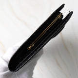 シャネル 5番台 ココマーク キャビアスキン 二つ折り財布 長財布 ブラック - NEWSED