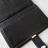 シャネル 5番台 ココマーク キャビアスキン 二つ折り財布 長財布 ブラック - NEWSED