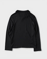 コム デ ギャルソン コムコム 丸襟 長袖トップス Sサイズ ブラック レディース