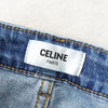 Celine Triomphe 靛蓝牛仔裤 金色纽扣 蓝色 女款