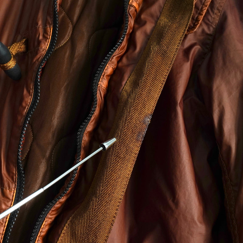 ストーン アイランド コーティング フーデッド 中綿ジャケット ブラウン