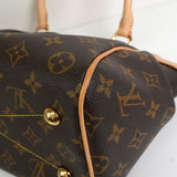 ルイ・ヴィトン モノグラム ティボリPM レザー ハンドバッグ ブラウン M40143