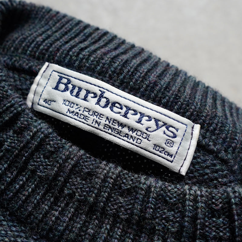 バーバリー ヴィンテージ ホースロゴ ニット グリーン系