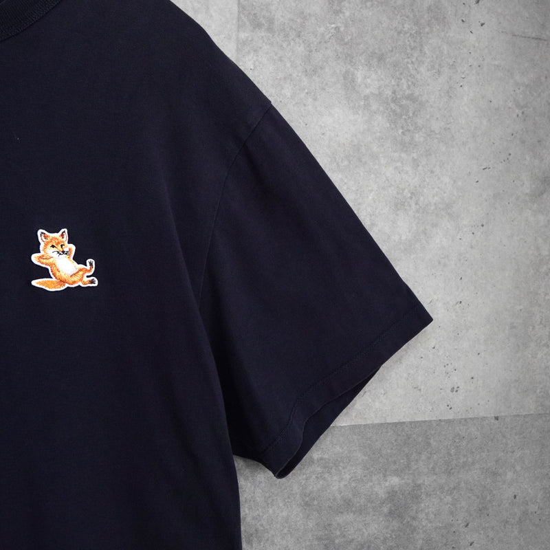メゾン キツネ チラックスフォックス Tシャツ ネイビー
