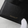 シャネル ココマーク レザー 二つ折り財布 ブラック