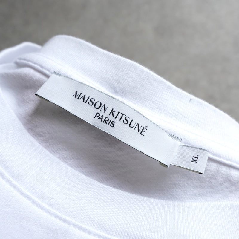 メゾン キツネ フォックスヘッド プリント Tシャツ ホワイト