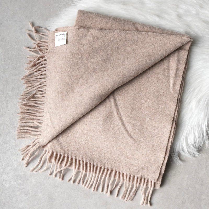 アクネ ストゥディオズ ウール ストール マフラー ピンクベージュ