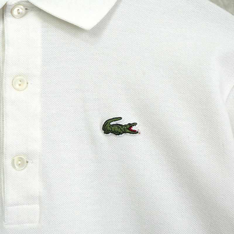 Lacoste 象牙色徽标贴片短袖 Polo 衫