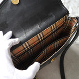 Vintage Black Leather Shoulder Bag