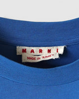 マルニ ステッチ 筆記体ロゴ Tシャツ ブルー サイズ38 レディース