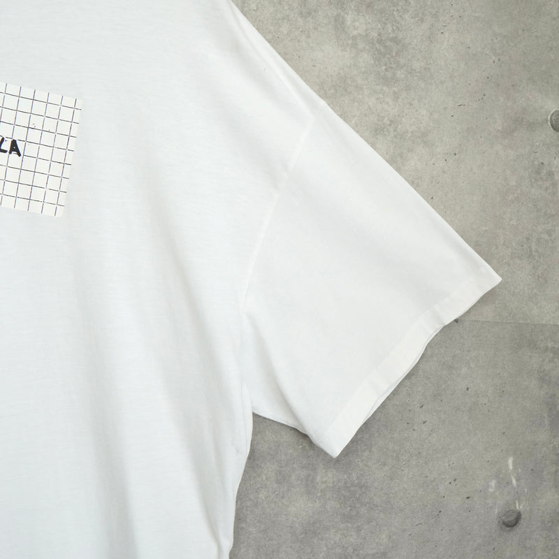エムエムシックス メゾン マルジェラ ロゴプリント オーバーサイズ Tシャツ ホワイト