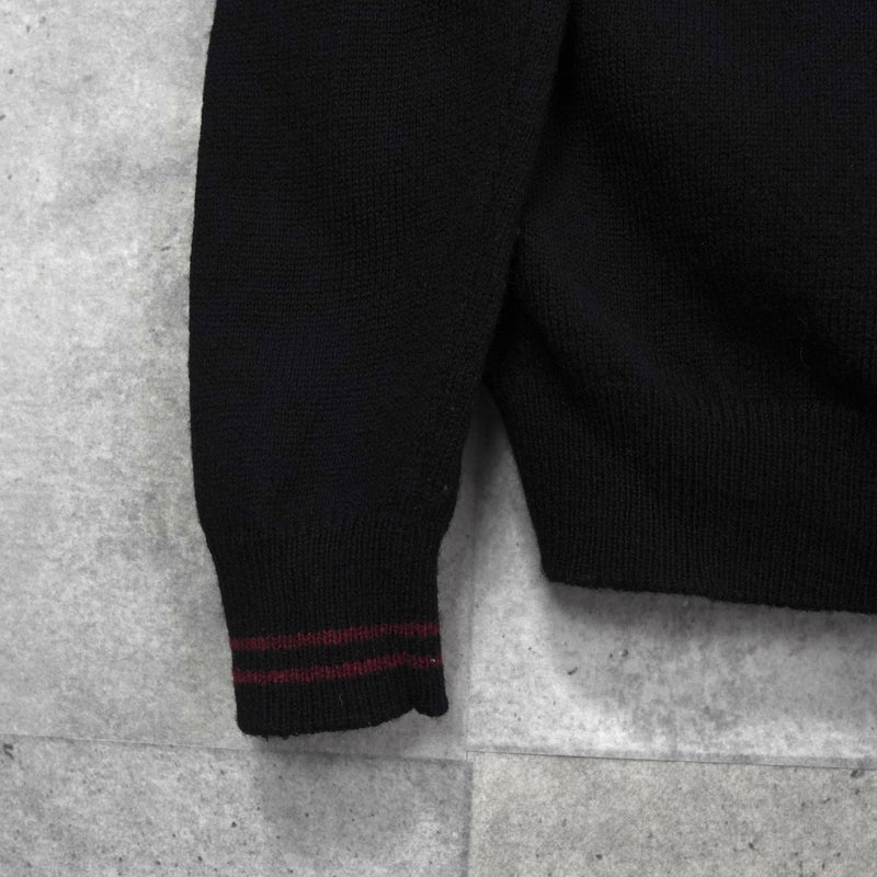 フレッドペリー ロゴ ニット ブラック