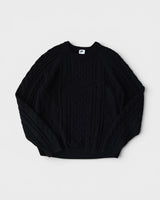 NL CABLE KNIT L/S ナイキ スウッシュ ケーブル編み ニット ブラック Lサイズ メンズ レディース