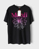 マルディメクルディ フラワー ロゴ プリント Tシャツ ブラック 未使用品