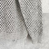 ヨーク MESHED KNIT CREWNECK メッシュ ニット グレージュ